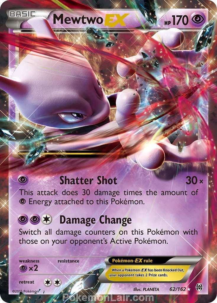 2015 Pokemon Trading Card Game BREAKthrough Set – 62 Mewtwo EX