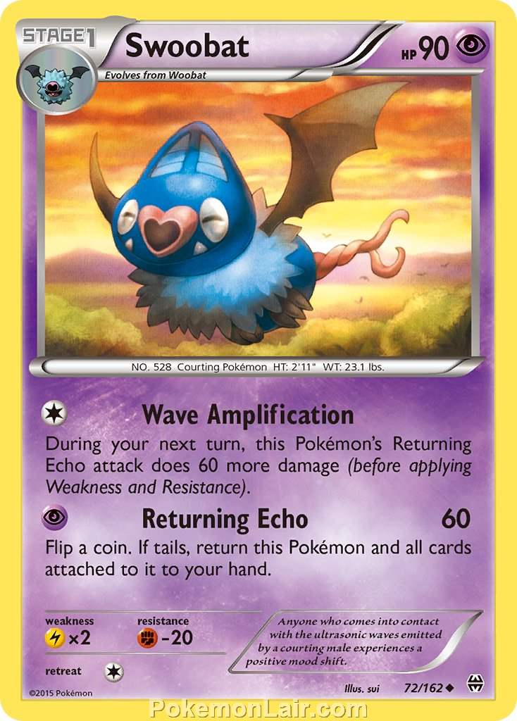 2015 Pokemon Trading Card Game BREAKthrough Set – 72 Swoobat