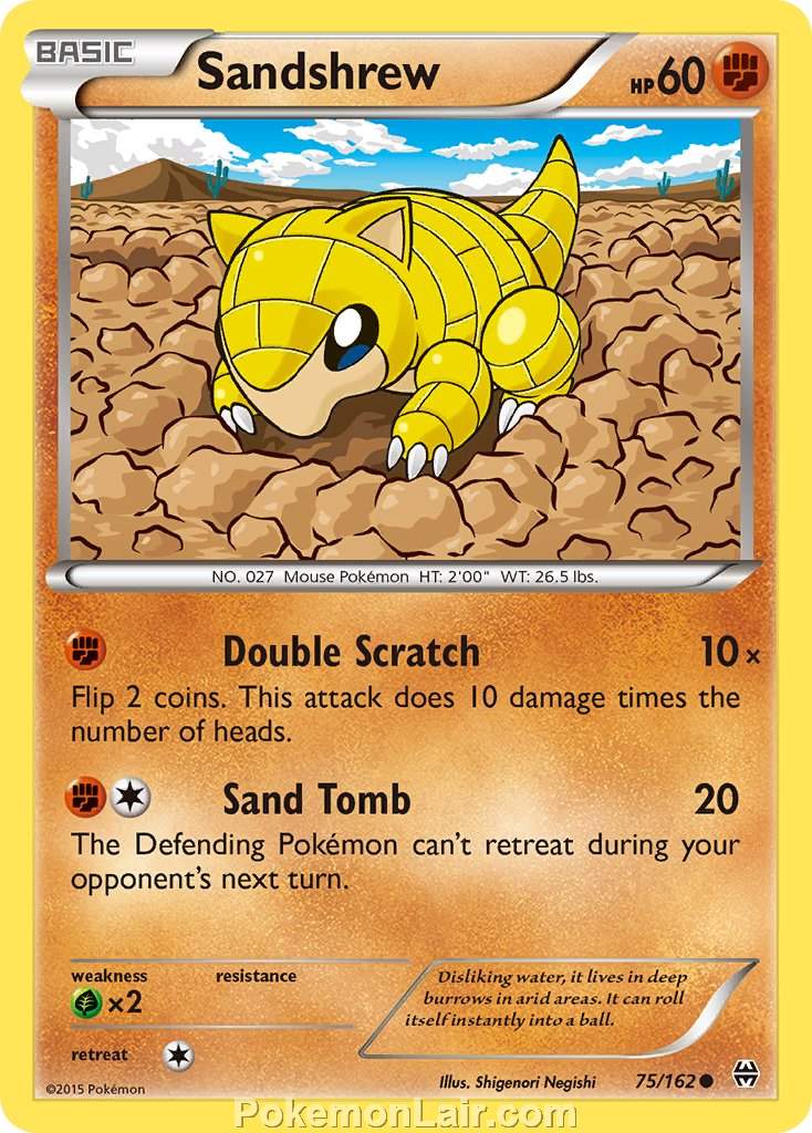 2015 Pokemon Trading Card Game BREAKthrough Set – 75 Sandshrew