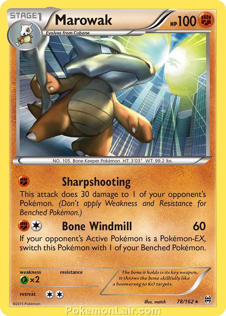 2015 Pokemon Trading Card Game BREAKthrough Set – 78 Marowak