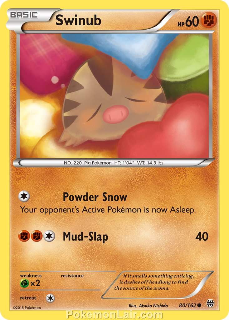 2015 Pokemon Trading Card Game BREAKthrough Set – 80 Swinub