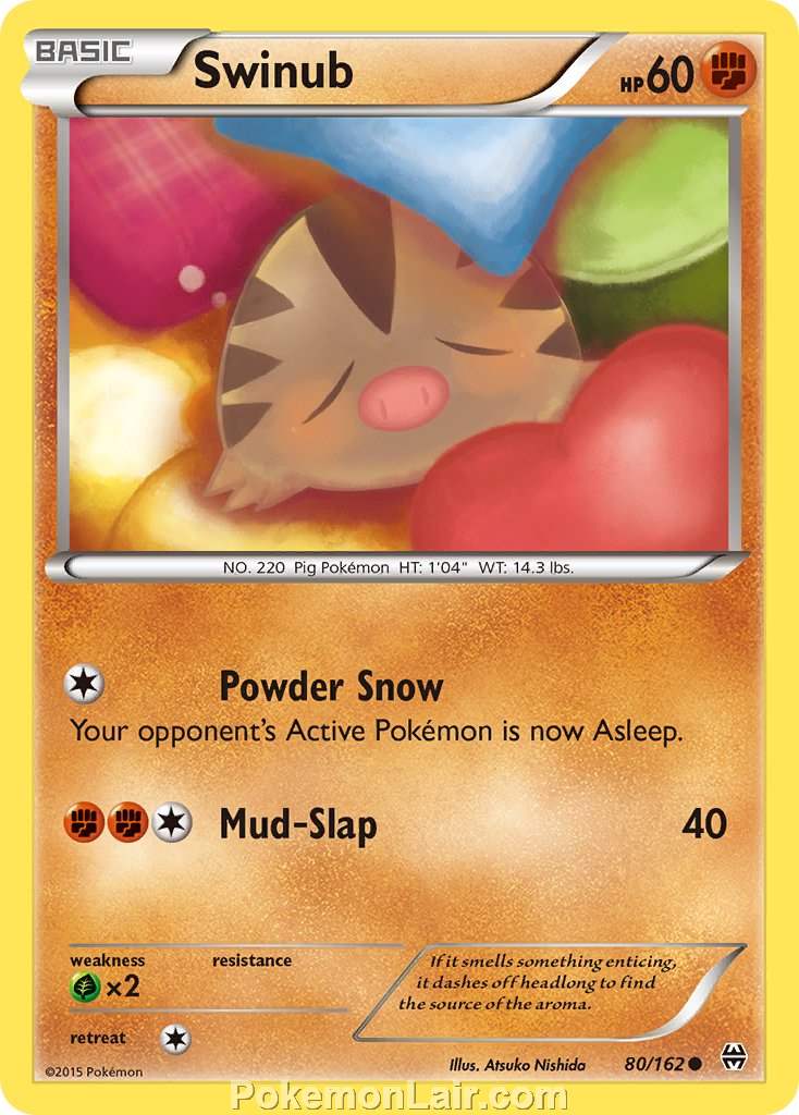 2015 Pokemon Trading Card Game BREAKthrough Set – 80 Swinub