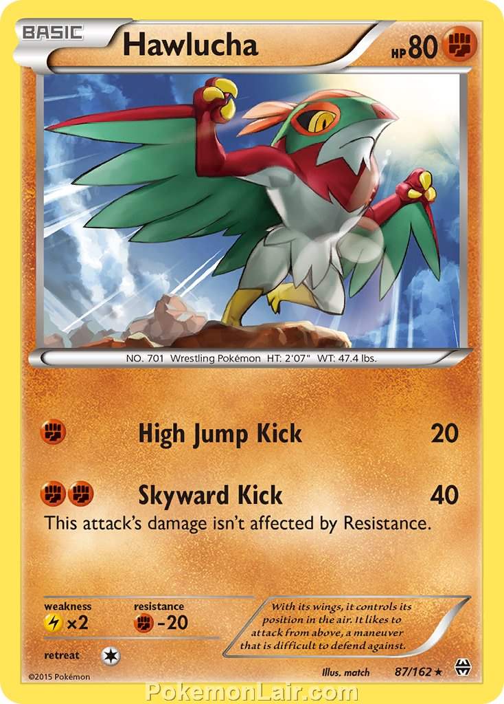 2015 Pokemon Trading Card Game BREAKthrough Set – 87 Hawlucha