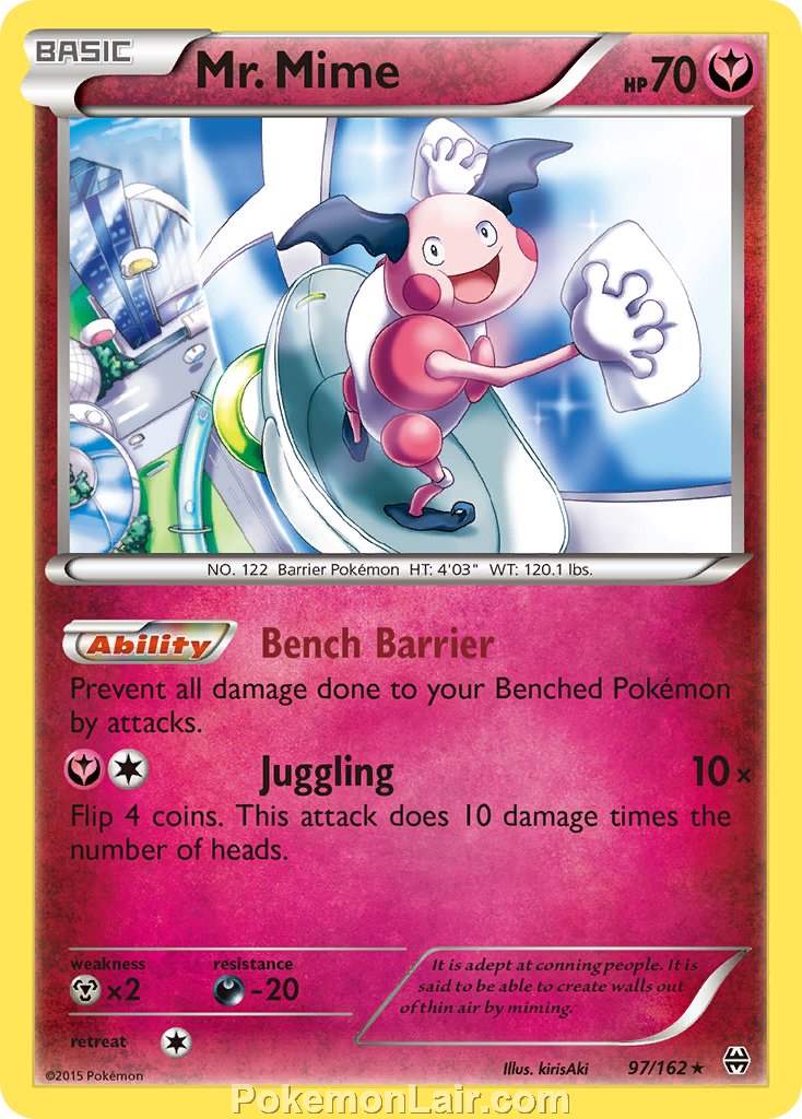 2015 Pokemon Trading Card Game BREAKthrough Set – 97 Mr. Mime
