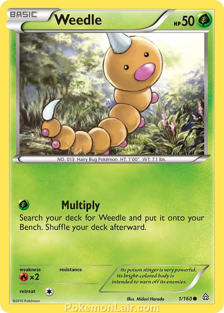 2015 Pokemon Trading Card Game Primal Clash Price List – 01 Weedle