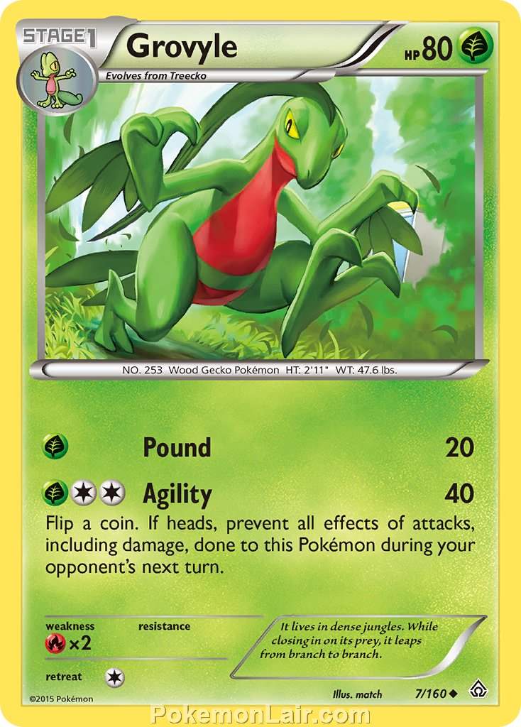 2015 Pokemon Trading Card Game Primal Clash Price List – 07 Grovyle