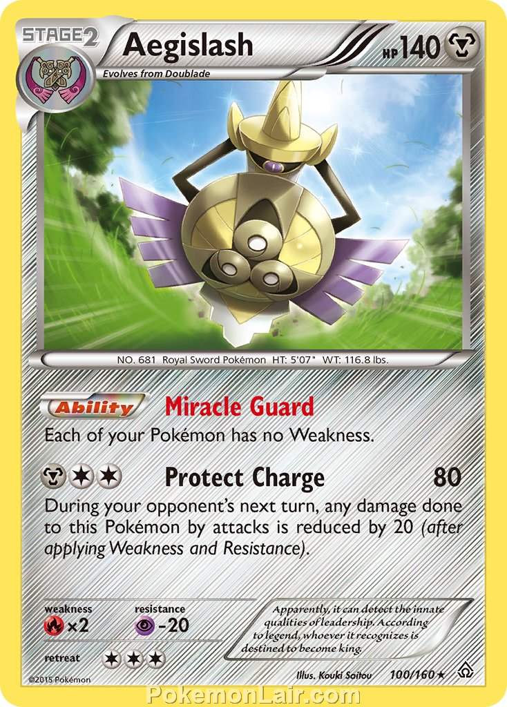 2015 Pokemon Trading Card Game Primal Clash Price List – 100 Aegislash