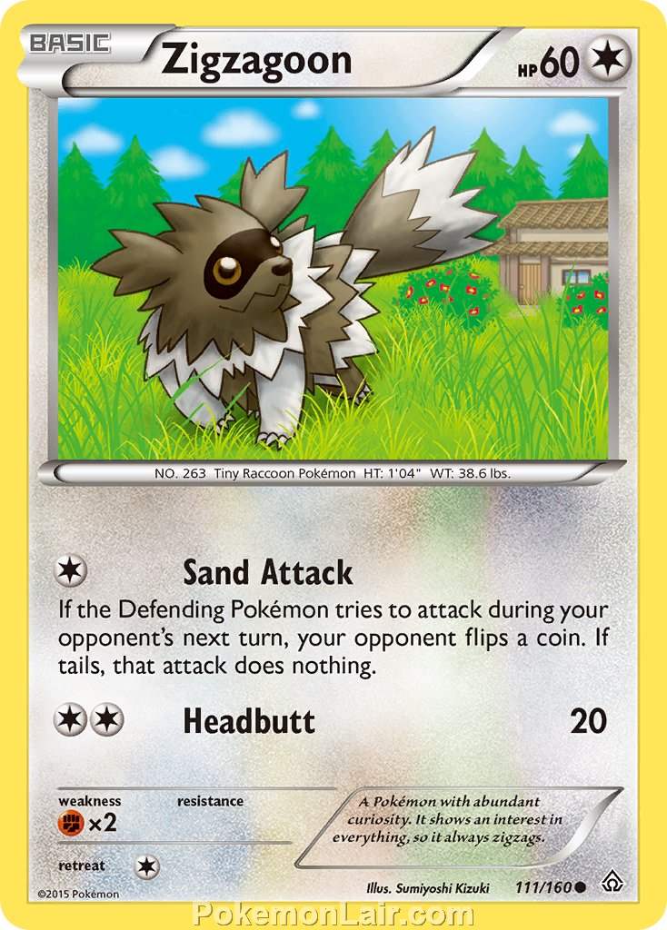 2015 Pokemon Trading Card Game Primal Clash Price List – 111 Zigzagoon