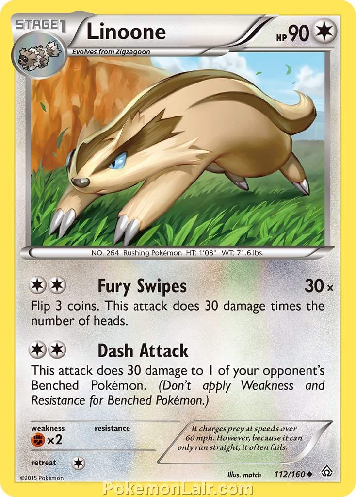 2015 Pokemon Trading Card Game Primal Clash Price List – 112 Linoone