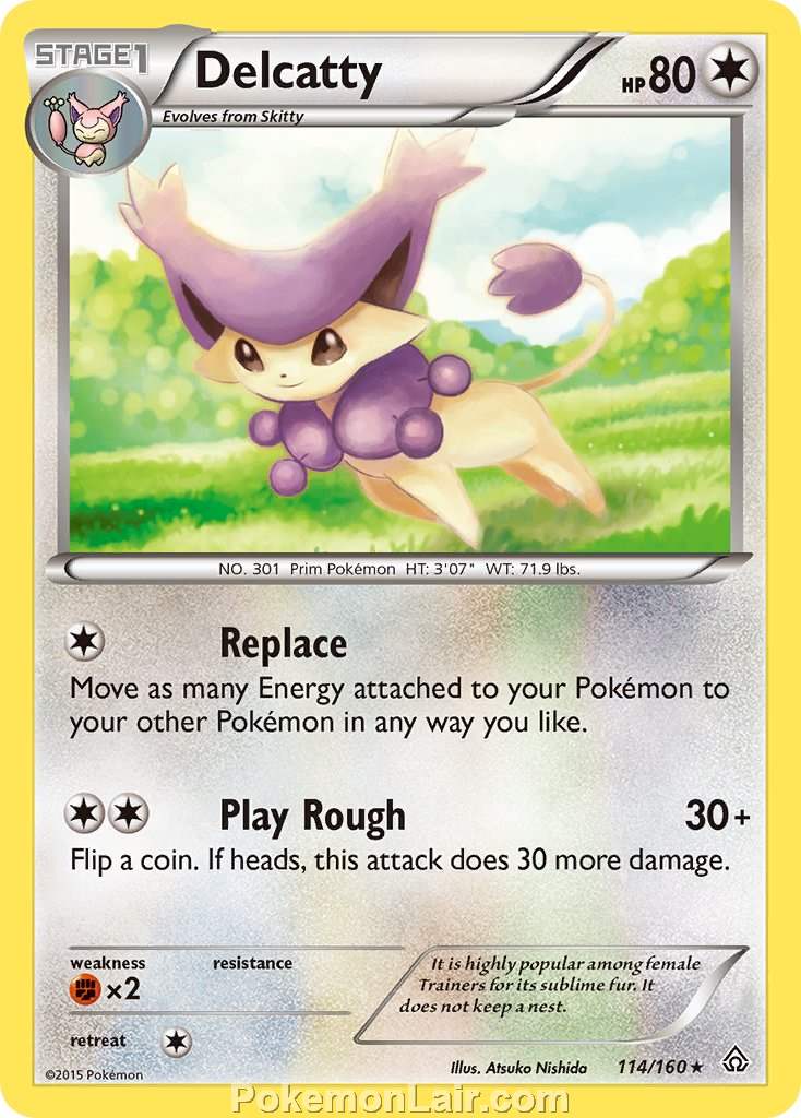 2015 Pokemon Trading Card Game Primal Clash Price List – 114 Delcatty