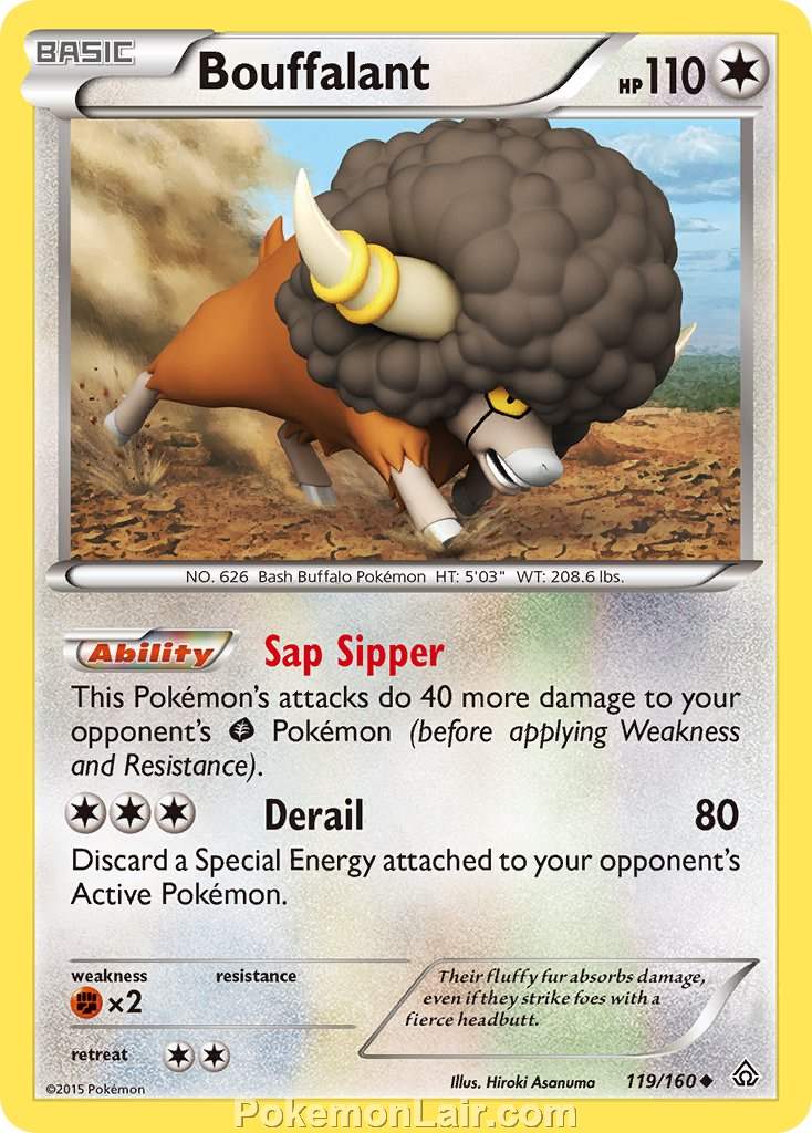 2015 Pokemon Trading Card Game Primal Clash Price List – 119 Bouffalant