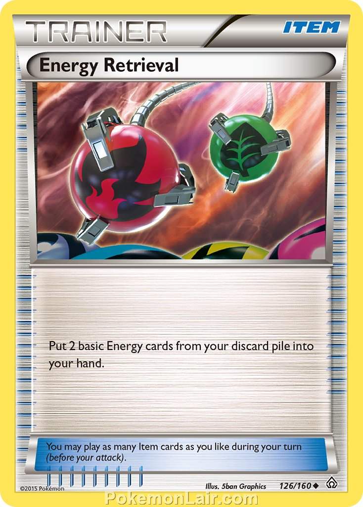 2015 Pokemon Trading Card Game Primal Clash Price List – 126 Energy Retrieval