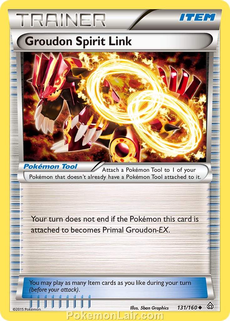 2015 Pokemon Trading Card Game Primal Clash Price List – 131 Groudon Spirit Link