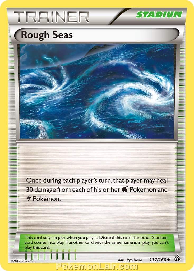 2015 Pokemon Trading Card Game Primal Clash Price List – 137 Rough Seas