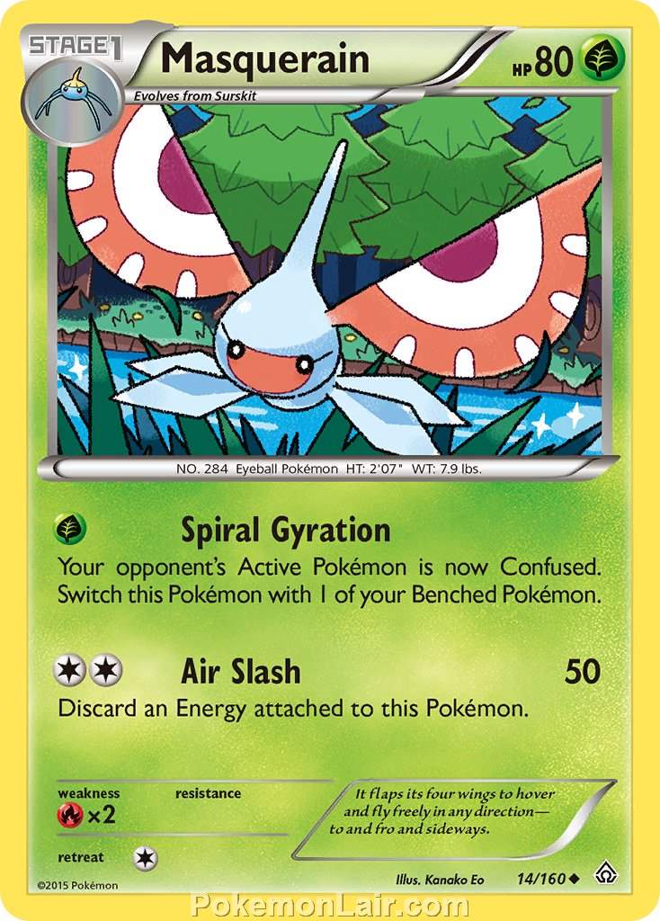 2015 Pokemon Trading Card Game Primal Clash Price List – 14 Masquerain