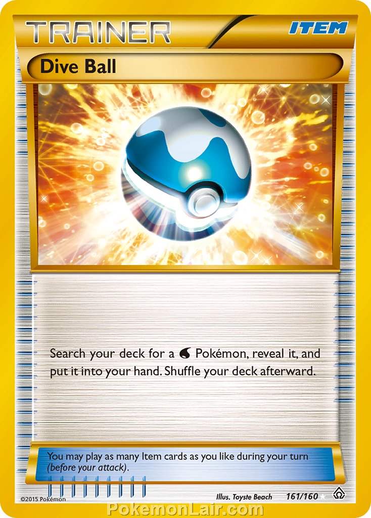 2015 Pokemon Trading Card Game Primal Clash Price List – 161 Dive Ball