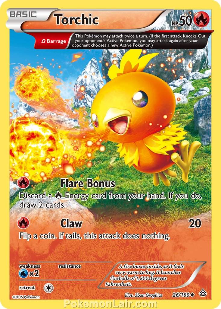 2015 Pokemon Trading Card Game Primal Clash Price List – 26 Torchic