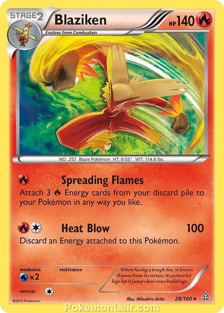 2015 Pokemon Trading Card Game Primal Clash Price List – 28 Blaziken