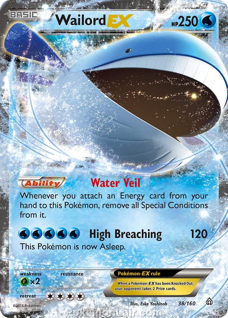 2015 Pokemon Trading Card Game Primal Clash Price List – 38 Wailord EX