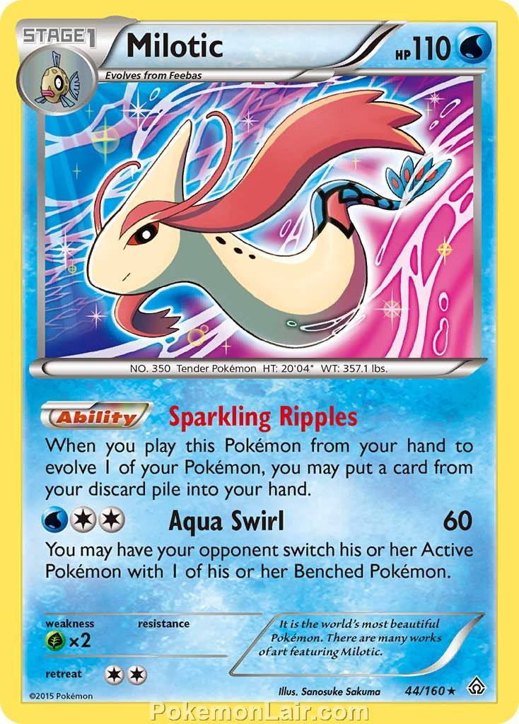 2015 Pokemon Trading Card Game Primal Clash Price List – 44 Milotic