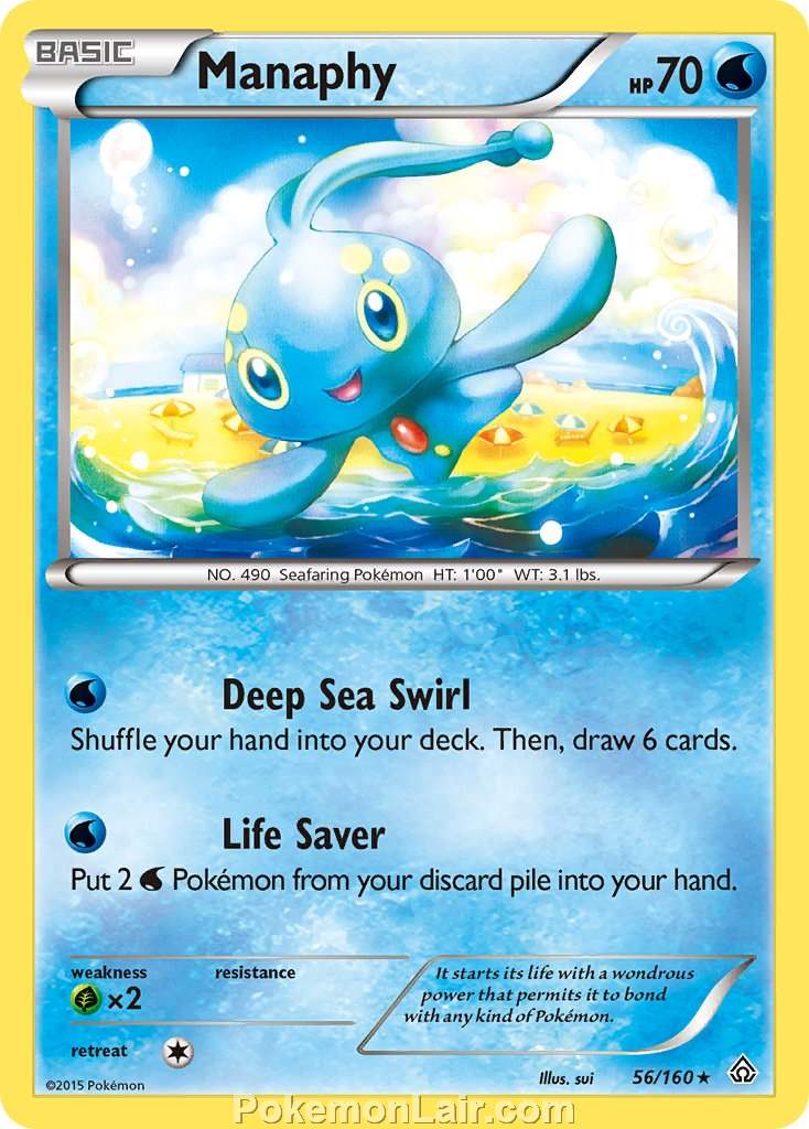 2015 Pokemon Trading Card Game Primal Clash Price List – 56 Manaphy