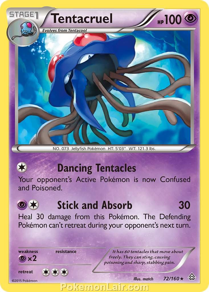 2015 Pokemon Trading Card Game Primal Clash Price List – 72 Tentacruel