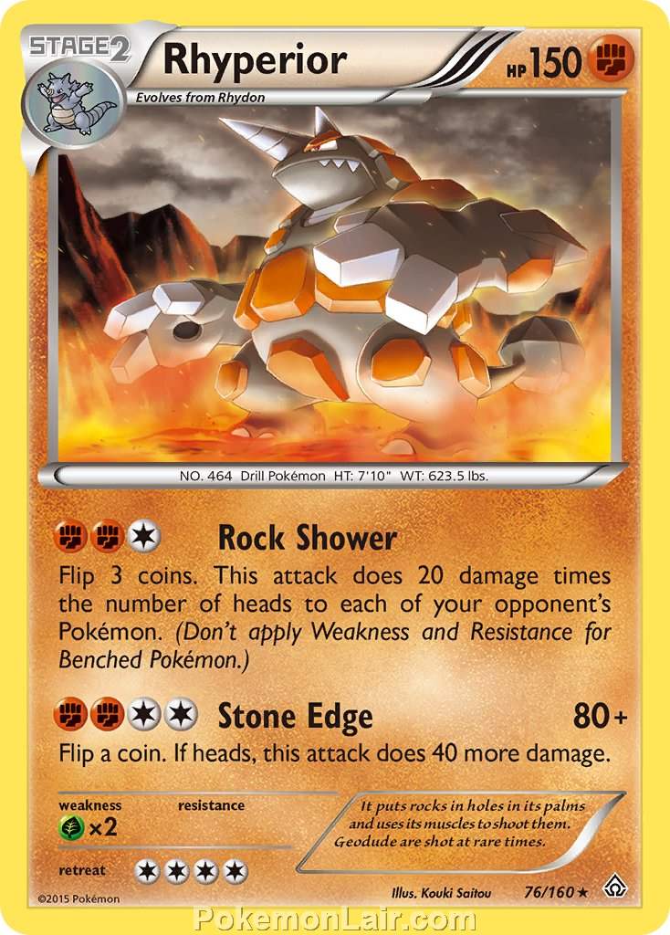 2015 Pokemon Trading Card Game Primal Clash Price List – 76 Rhyperior