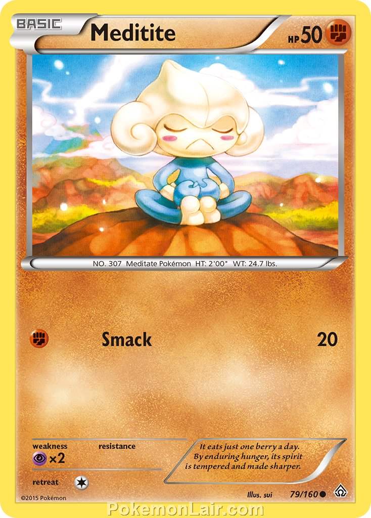 2015 Pokemon Trading Card Game Primal Clash Price List – 79 Meditite