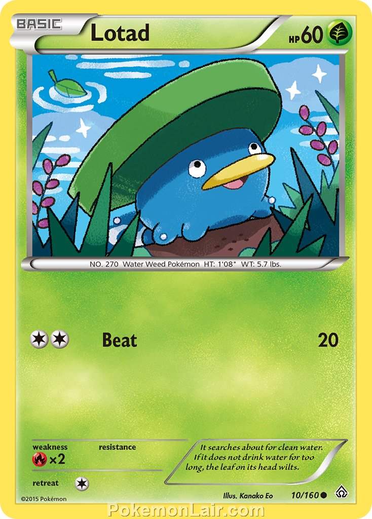 2015 Pokemon Trading Card Game Primal Clash Set – 10 Lotad