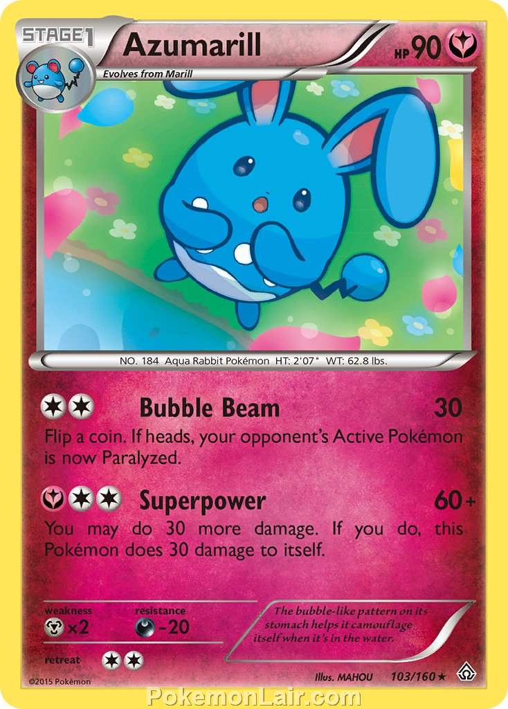 2015 Pokemon Trading Card Game Primal Clash Set – 103 Azumarill