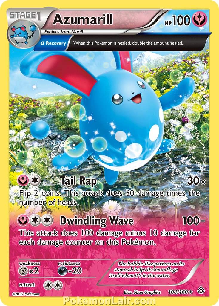 2015 Pokemon Trading Card Game Primal Clash Set – 104 Azumarill