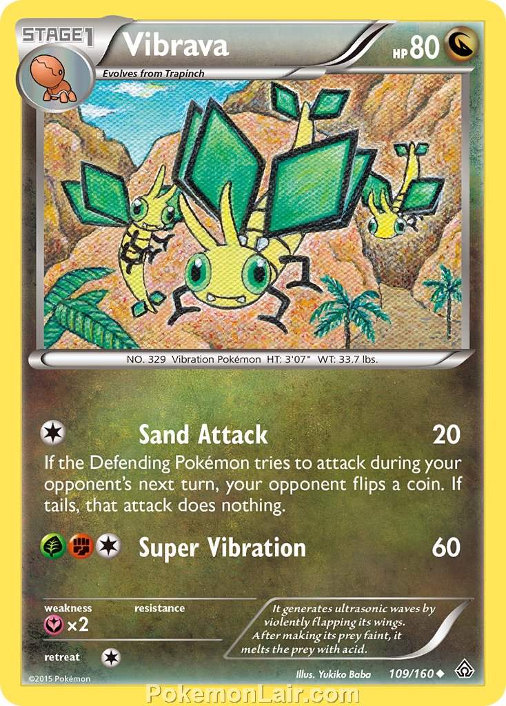 2015 Pokemon Trading Card Game Primal Clash Set – 109 Vibrava