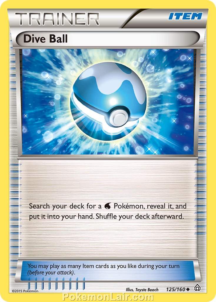 2015 Pokemon Trading Card Game Primal Clash Set – 125 Dive Ball