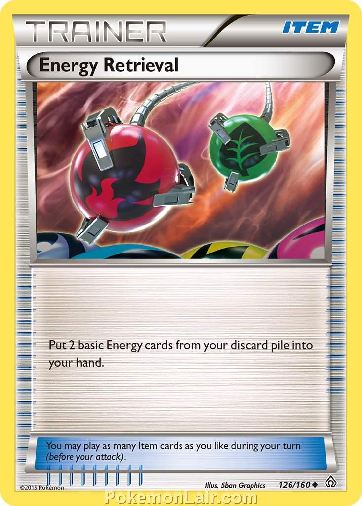 2015 Pokemon Trading Card Game Primal Clash Set – 126 Energy Retrieval