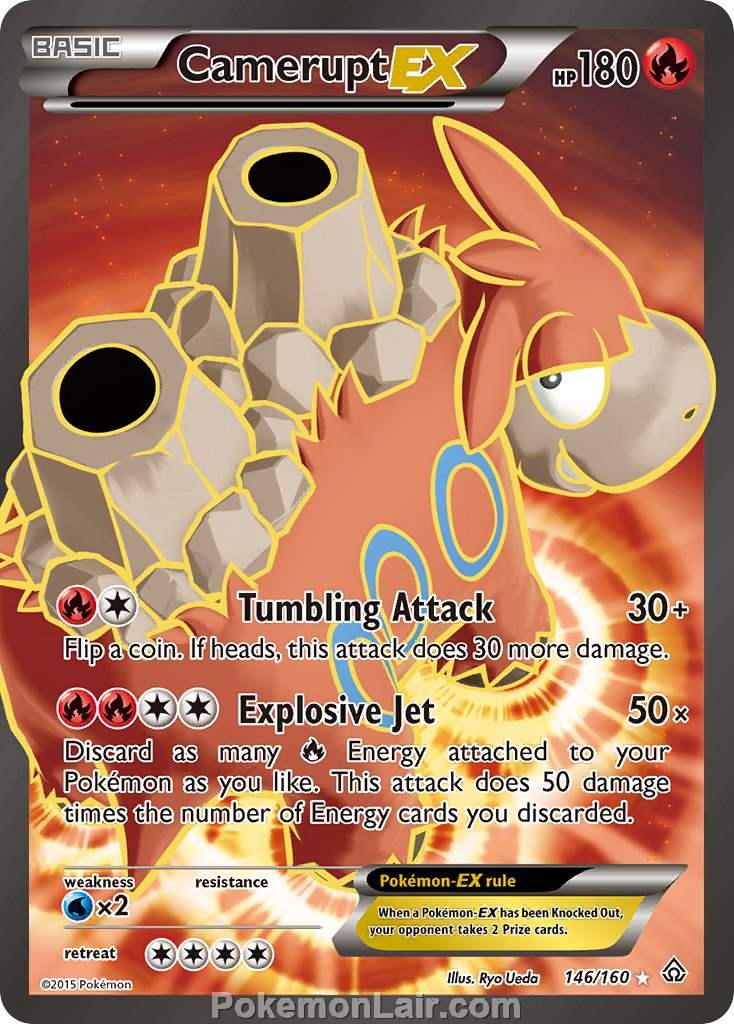 2015 Pokemon Trading Card Game Primal Clash Set – 146 Camerupt EX