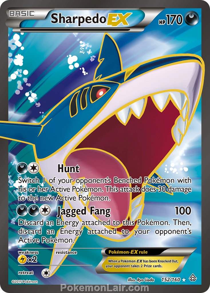 2015 Pokemon Trading Card Game Primal Clash Set – 152 Sharpedo EX