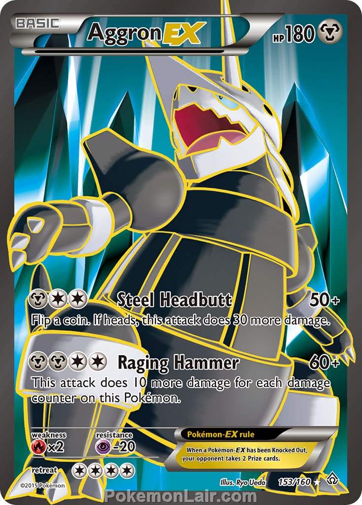 2015 Pokemon Trading Card Game Primal Clash Set – 153 Aggron EX