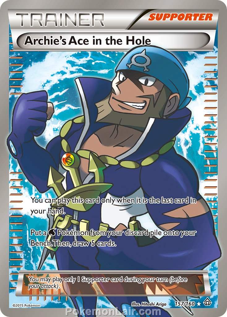 2015 Pokemon Trading Card Game Primal Clash Set – 157 Archies Ace In The Hole