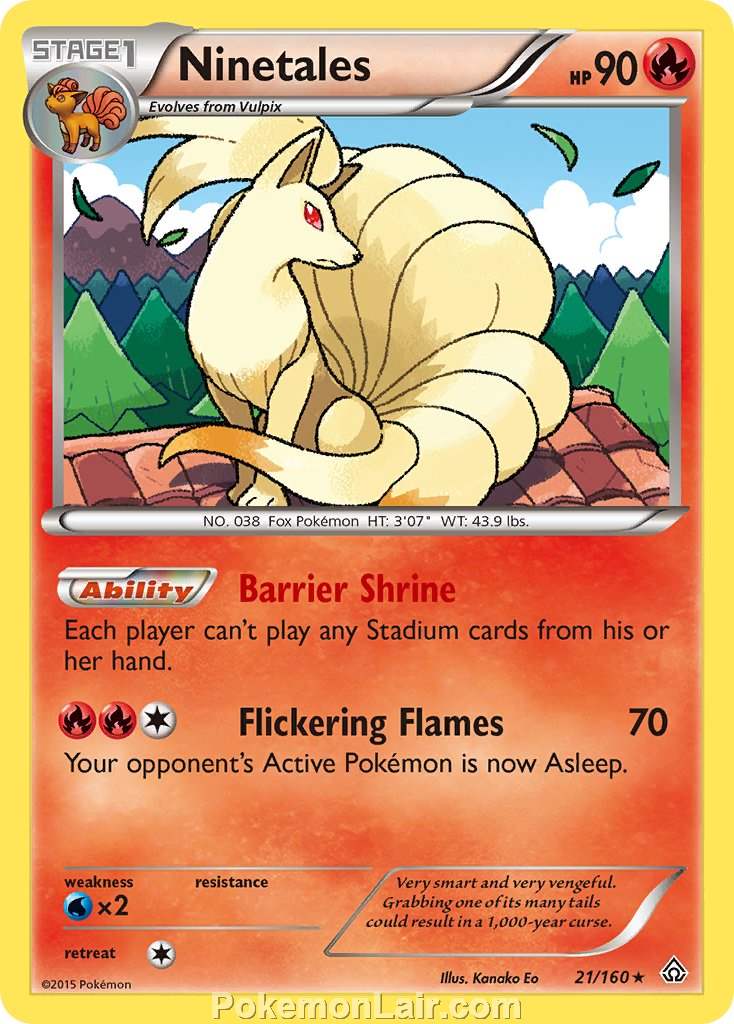 2015 Pokemon Trading Card Game Primal Clash Set – 21 Ninetales