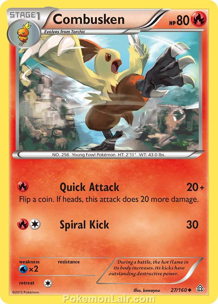 2015 Pokemon Trading Card Game Primal Clash Set – 27 Combusken