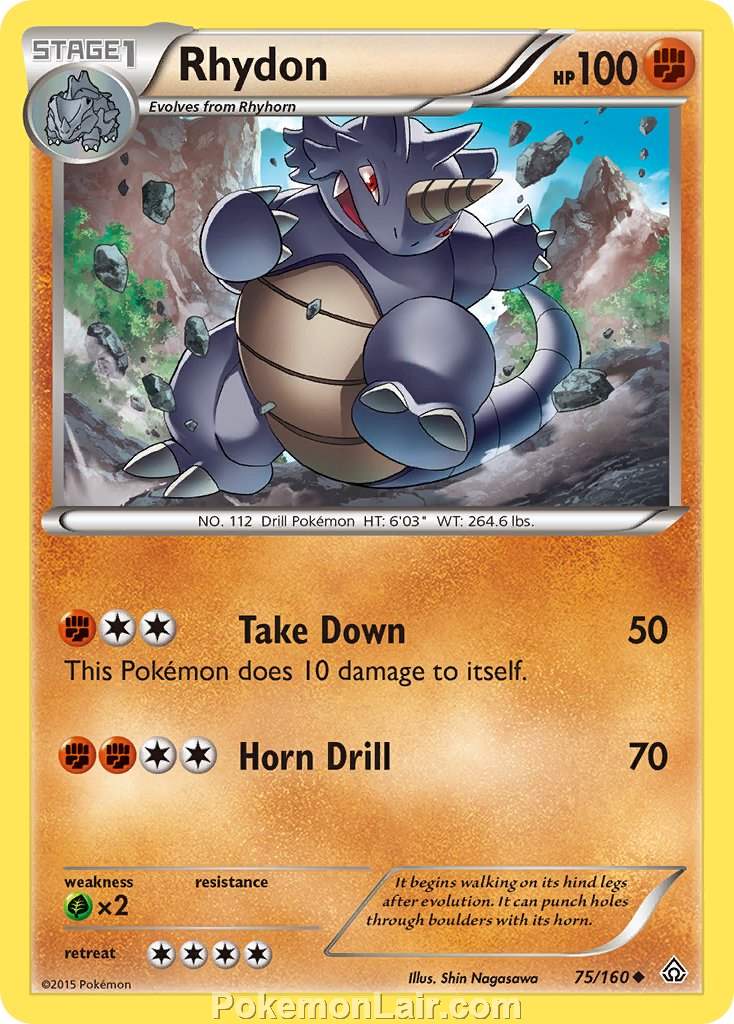 2015 Pokemon Trading Card Game Primal Clash Set – 75 Rhydon