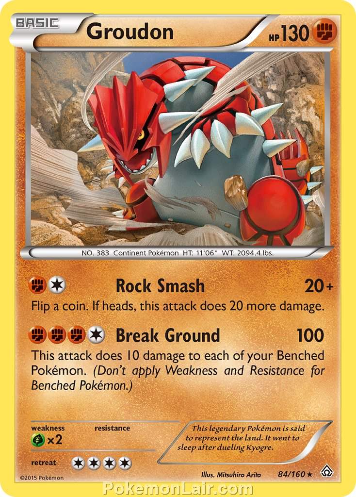 2015 Pokemon Trading Card Game Primal Clash Set – 84 Groudon