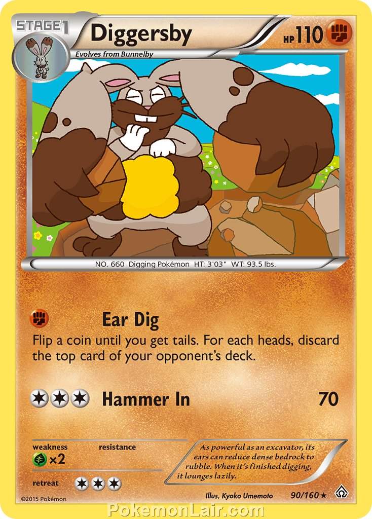 2015 Pokemon Trading Card Game Primal Clash Set – 90 Diggersby