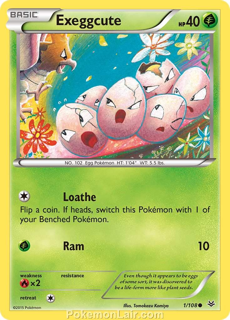 2015 Pokemon Trading Card Game Roaring Skies Price List – 1 Exeggcute