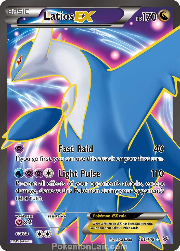 2015 Pokemon Trading Card Game Roaring Skies Price List – 101 Latios EX