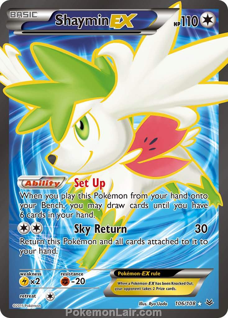 2015 Pokemon Trading Card Game Roaring Skies Price List – 106 Shaymin EX