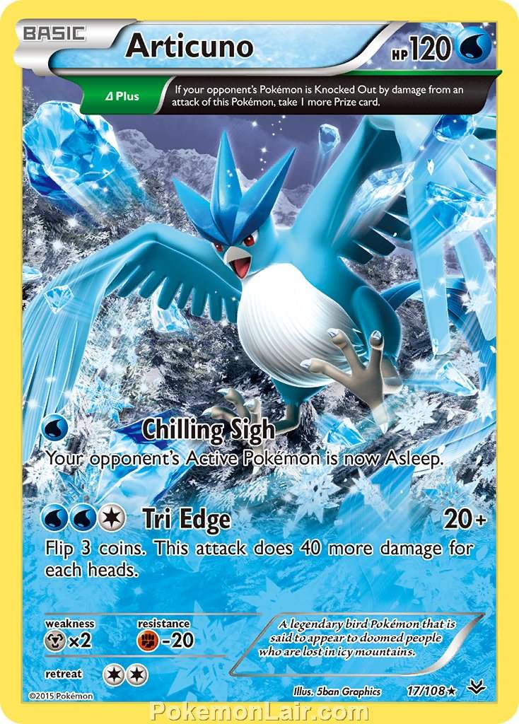 2015 Pokemon Trading Card Game Roaring Skies Price List – 17 Articuno