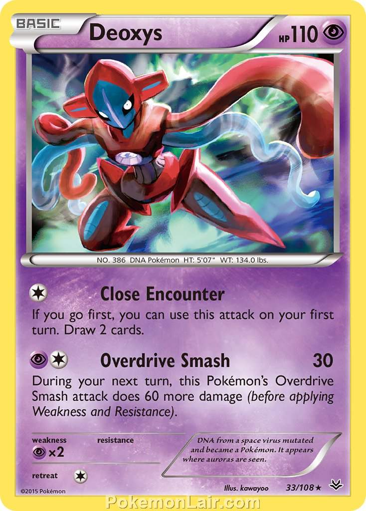 2015 Pokemon Trading Card Game Roaring Skies Price List – 33 Deoxys