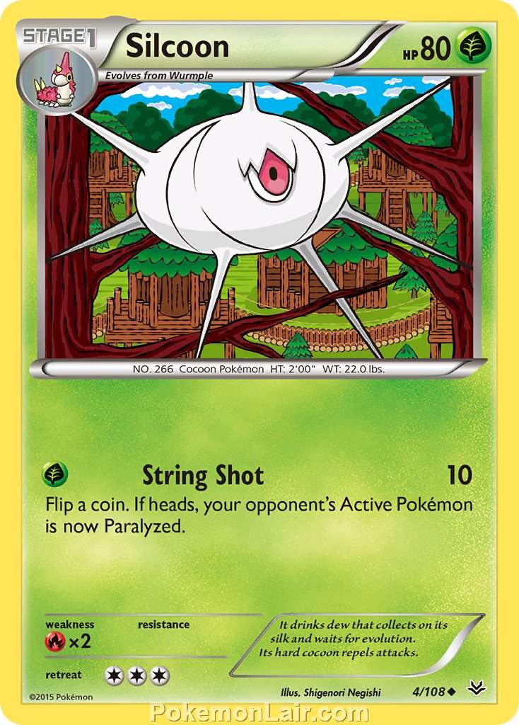 2015 Pokemon Trading Card Game Roaring Skies Price List – 4 Silcoon