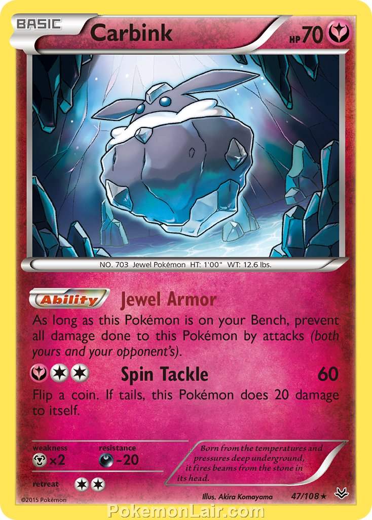 2015 Pokemon Trading Card Game Roaring Skies Price List – 47 Carbink